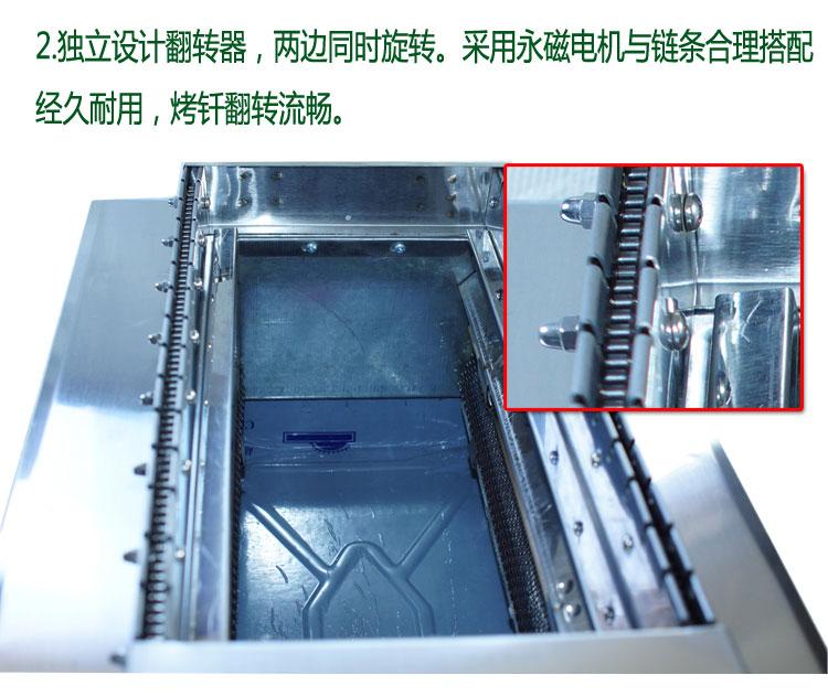 室內無煙燃氣自動旋轉燒烤爐